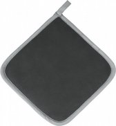 pannenlap Anti-slip 22 x 22 cm katoen grijs/zwart