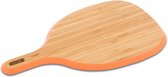 snijplank met handvat 29 x 16 cm bamboe oranje