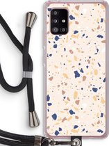 Case Company® - Samsung Galaxy A51 5G hoesje met Koord - Terrazzo N°23 - Telefoonhoesje met Zwart Koord - Bescherming aan alle Kanten en Over de Schermrand