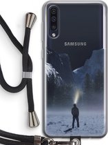 Case Company® - Samsung Galaxy A50 hoesje met Koord - Wanderlust - Telefoonhoesje met Zwart Koord - Bescherming aan alle Kanten en Over de Schermrand