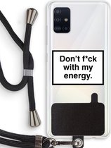 Case Company® - Samsung Galaxy A51 4G hoesje met Koord - My energy - Telefoonhoesje met Zwart Koord - Bescherming aan alle Kanten en Over de Schermrand