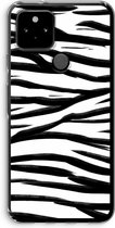 Case Company® - Google Pixel 5 hoesje - Zebra pattern - Soft Cover Telefoonhoesje - Bescherming aan alle Kanten en Schermrand