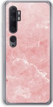 Case Company® - Xiaomi Mi Note 10 hoesje - Roze marmer - Soft Cover Telefoonhoesje - Bescherming aan alle Kanten en Schermrand