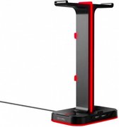 gamestandaard CyperStation RGB/led 1A 27,5 cm zwart/rood