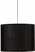 hanglamp E27 60W 30 x 22 cm textiel zwart