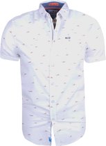 MZ72 - Heren Korte Mouw Overhemd - Chew - Cabana - Offwhite