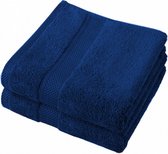 badhanddoek Stephanie 100 x 50 cm blauw 2 st