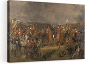 Artaza Toile Peinture La Bataille de Waterloo - Jan Willem Pieneman - 90x60 - Art - Impression sur Toile