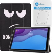 Tablet hoes & 2-Pack Screenprotector geschikt voor Lenovo Tab M10 - 10.1 Inch - Auto Wake/Sleep functie - Don't touch me