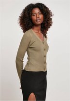 Urban Classics Cardigan -M- Short Rib Knit Groen