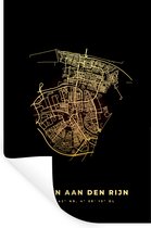Muurstickers - Sticker Folie - Alphen aan den Rijn - Kaart - Plattegrond - Stadskaart - 80x120 cm - Plakfolie - Muurstickers Kinderkamer - Zelfklevend Behang - Zelfklevend behangpapier - Stickerfolie