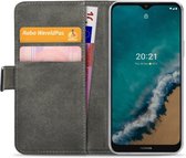Mobilize Telefoonhoesje geschikt voor Nokia G50 Hoesje | Mobilize Classic Gelly Wallet Bookcase Portemonnee | Pasjeshouder voor 2 Pasjes | Telefoonhoesje voor Pinpas / OV Kaart / Rijbewijs - Zwart