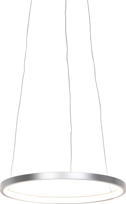 Leuchten Direct anella - LED Hanglamp - 1 lichts - Ø 400 mm - Zilver