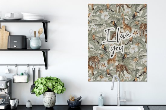 Tableau sur toile Amour - Je t'aime - Citations - Proverbes - 60x80 cm - Décoration murale