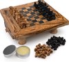 Afbeelding van het spelletje Schaakbord Klein – Schaakspel – Spellen – Spellen voor Volwassenen – Bordspellen – 100% Natuurlijk Olijfhout