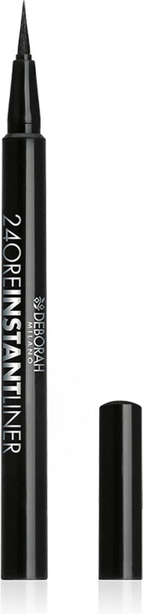 Deborah Milano 24Ore Instant Liner Eyeliner Pen – Intens Zwarte Eyeliner – Met Ultra Precisie Brush Tip Voor Dunne & Strakke Winged Eyeliner – Snel Droog & Veegvast