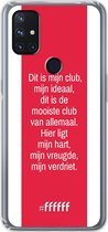 6F hoesje - geschikt voor OnePlus Nord N10 5G -  Transparant TPU Case - AFC Ajax Dit Is Mijn Club #ffffff