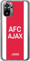 6F hoesje - geschikt voor Xiaomi Redmi Note 10S -  Transparant TPU Case - AFC Ajax - met opdruk #ffffff