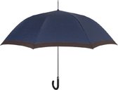 golfparaplu automatisch 120 cm microfiber blauw/bruin