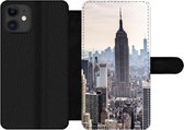 Bookcase Geschikt voor iPhone 11 telefoonhoesje - New York - Mist - USA - Met vakjes - Wallet case met magneetsluiting