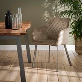 Meer Design Eetkamerstoel Ohio Champagne Velvet
