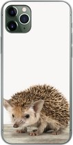 Geschikt voor iPhone 11 Pro Max hoesje - Egel - Dieren - Kinderen - Jongens - Meisjes - Siliconen Telefoonhoesje