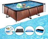 EXIT Zwembad Timber Style - Frame Pool 220x150x60 cm - Combi Deal