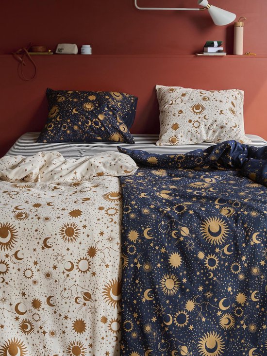 COVERS & CO Luna Tic Dekbedovertrek Ecru - Junior - 120x150 cm + 1 kussensloop 60x70 cm van COVERS & CO — afbeelding 2