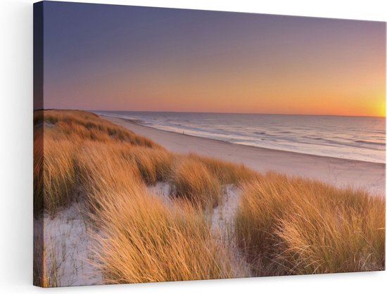 Artaza - Peinture sur Toile - Plage et Mer avec Coucher de Soleil - 90x60 - Photo sur Toile - Impression sur Toile