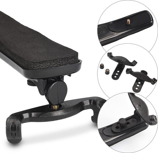 kwmobile Épaulière Rembourrée Pour Violon - Conception Réglable Pour 1/2 Violons - Accessoire D'instrument De Musique Pour Adultes Et Étudiants
