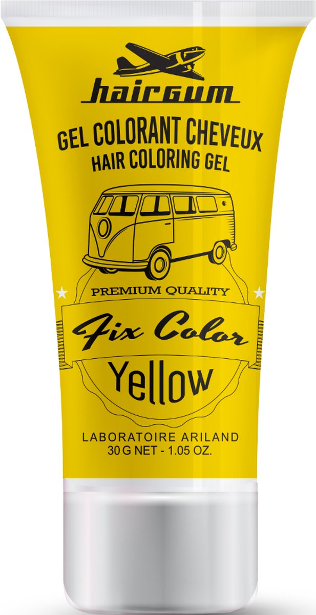 Non-permanent Colour Hairgum Fix Color Yellow Styling Gel (30 ml)