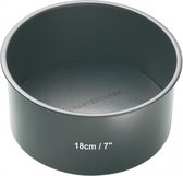 cakevorm diep 18 x 8 cm staal zwart