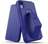 adidas Folio Grip Case TPU en kunstleer hoesje voor iPhone XR - blauw