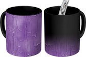 Magische Mok - Foto op Warmte Mokken - Verf - Patronen - Violet - Magic Mok - Beker - 350 ML - Uitdeelcadeautjes