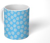 Mok - Koffiemok - Sneeuw - Stippen - Patroon - Mokken - 350 ML - Beker - Koffiemokken - Theemok