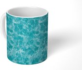 Mok - Patronen - Waterverf - Turquoise - Mokken - 350 ML - Beker - Uitdeelcadeautjes