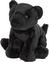 Pluche Zwarte panter knuffel van 22 cm - Dieren speelgoed knuffels cadeau - Safari dieren panters