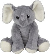 Pluche knuffel olifant van 20 cm - Speelgoed knuffeldieren olifanten