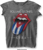 The Rolling Stones Dames Tshirt -2XL- Havana Cuba Grijs