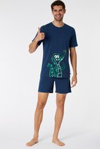Woody pyjama unisex - marineblauw - krokodil - 221-1-PLE-Z/874 - maat XL