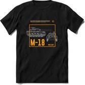 M18 Hellcat leger T-Shirt | Unisex Army Tank Kleding | Dames / Heren Tanks ww2 shirt | Blueprint | Grappig bouwpakket Cadeau - Zwart - L