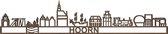 Skyline Hoorn Notenhout 130 Cm Wanddecoratie Voor Aan De Muur Met Tekst City Shapes