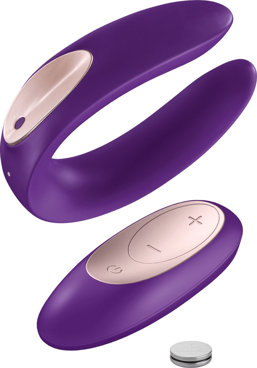 Koppelvibrator "Partner Plus Remote" | radioafstandsbediening | partnervibrator met 10 vibratieprogramma's | krachtige motor met accutechnologie | waterdicht
