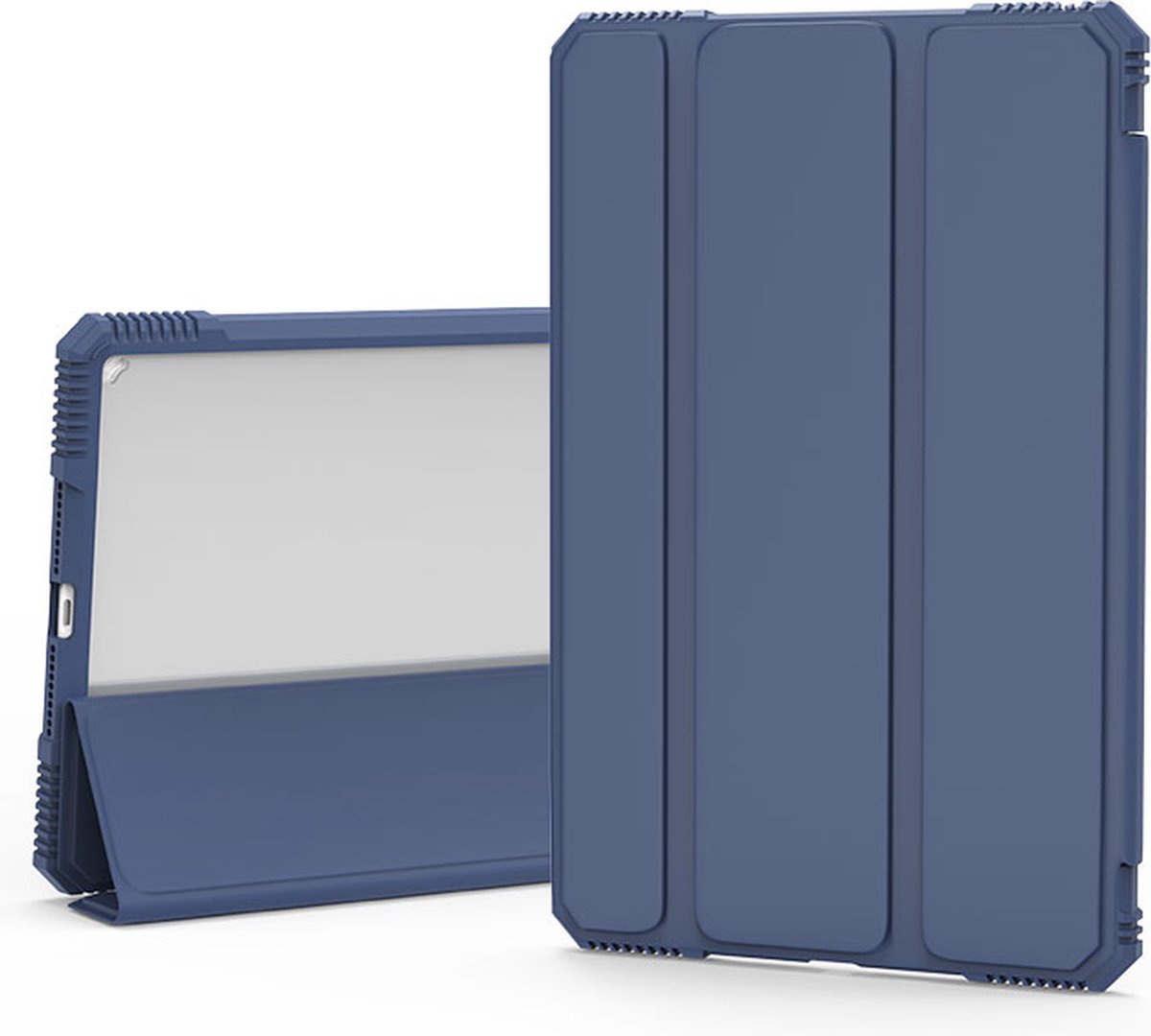 WiWu - Tablet hoes geschikt voor iPad Air 10.9 2022 - Schokbestendige Tri-Fold Case met TPU frame - Alpha Smart Folio Case - Blauw