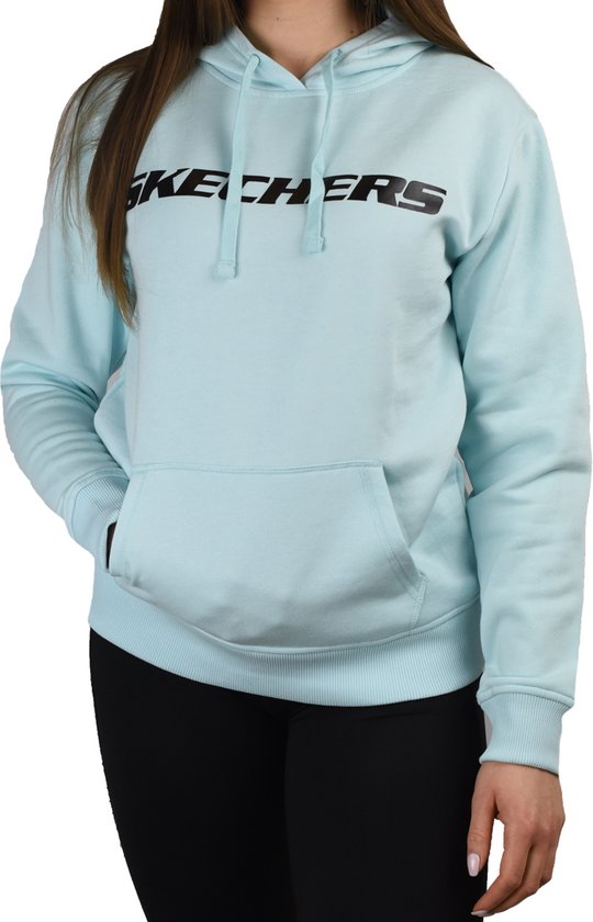 Skechers Heritage Hoodie WHD65-AQUA, Femme, Blauw, Sweat-shirt, taille: XS