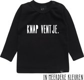 Knap ventje longsleeve shirt 92 Zwart/Wit