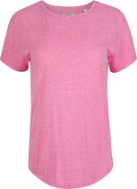 O'Neill T-Shirt Women Essentials Rosa Shocking S - Rosa Shocking 60% Gerecycleerd Polyester, 40% Katoen Round Neck