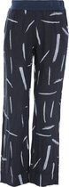 Cassis Dames Linnen broek met bloemenprint - Broek - Maat 48