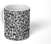 Mok - Koffiemok - Bloemen - Zentangle - Patronen - Mokken - 350 ML - Beker - Koffiemokken - Theemok