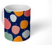 Mok - Koffiemok - Design - Appel - Blauw - Mokken - 350 ML - Beker - Koffiemokken - Theemok